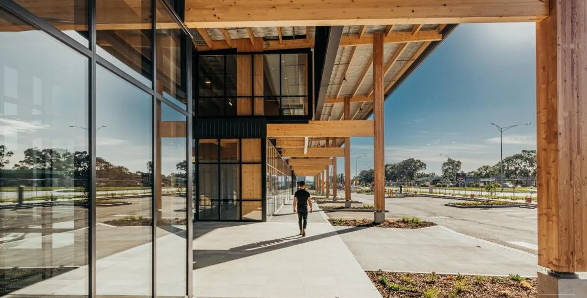 Timber walkway at the Melbourne facility