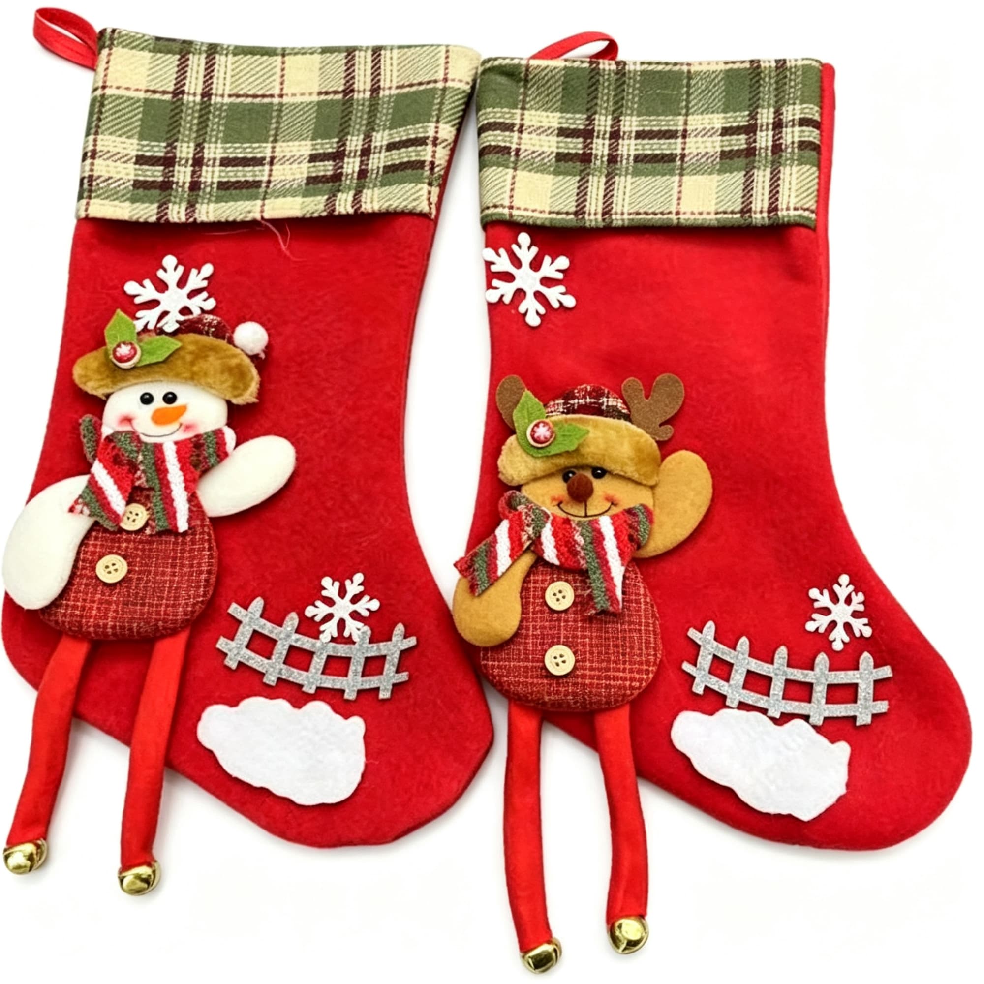 Christmas Stocking With Dangling-Leg Gnome