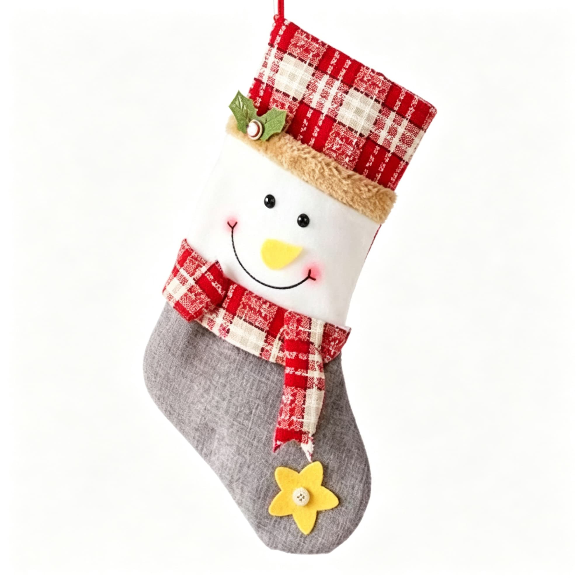 Burlap-Sock Snowman Ornament — image 1