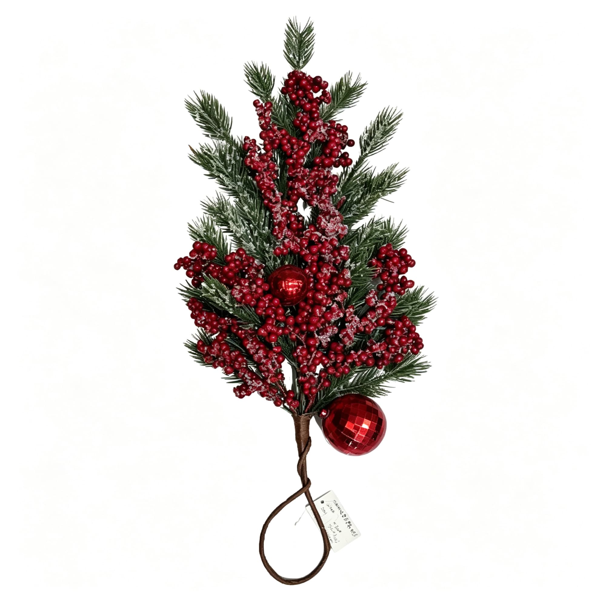 Christmas Berry Ball Teardrop Ornament