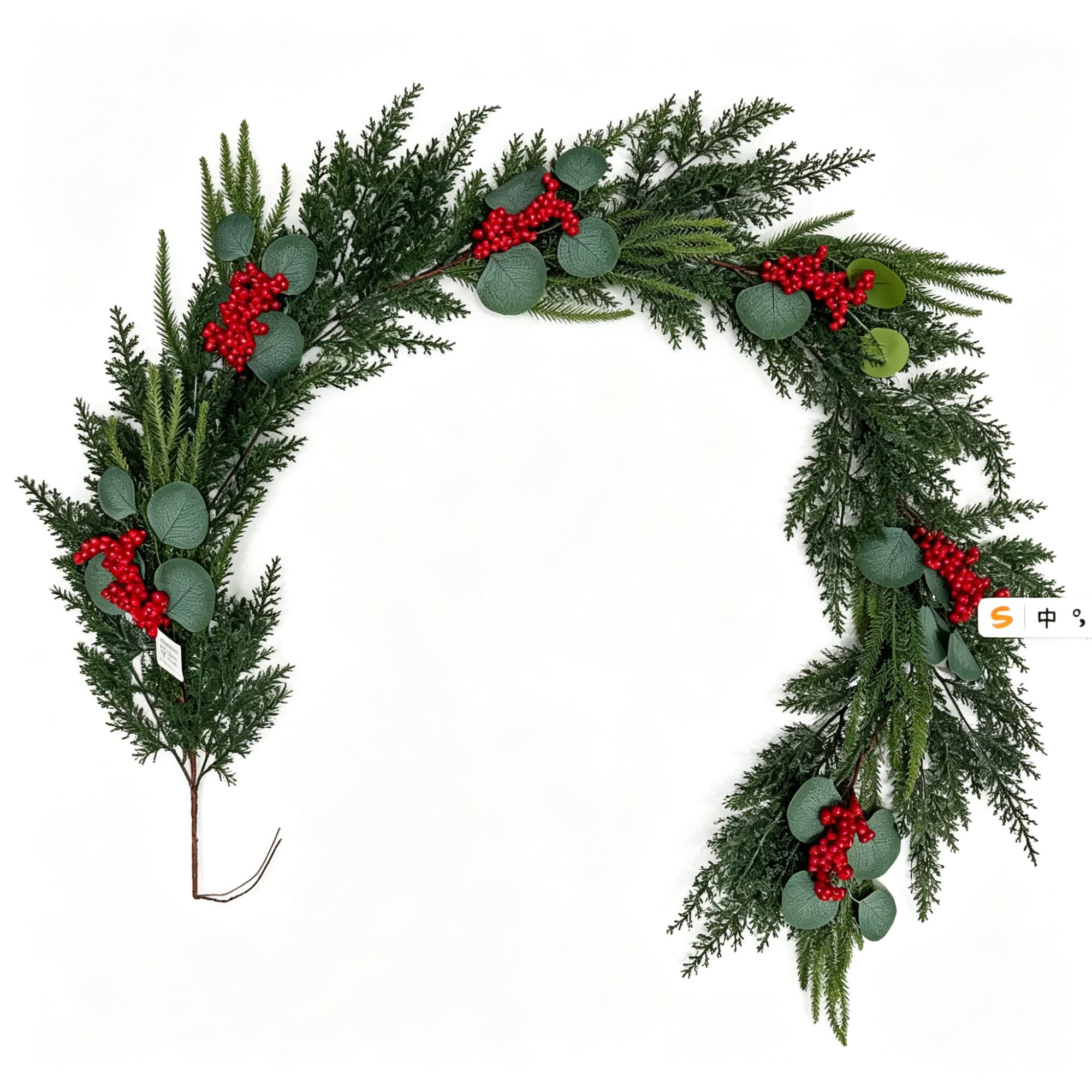 Christmas Berry Pine Long Garland