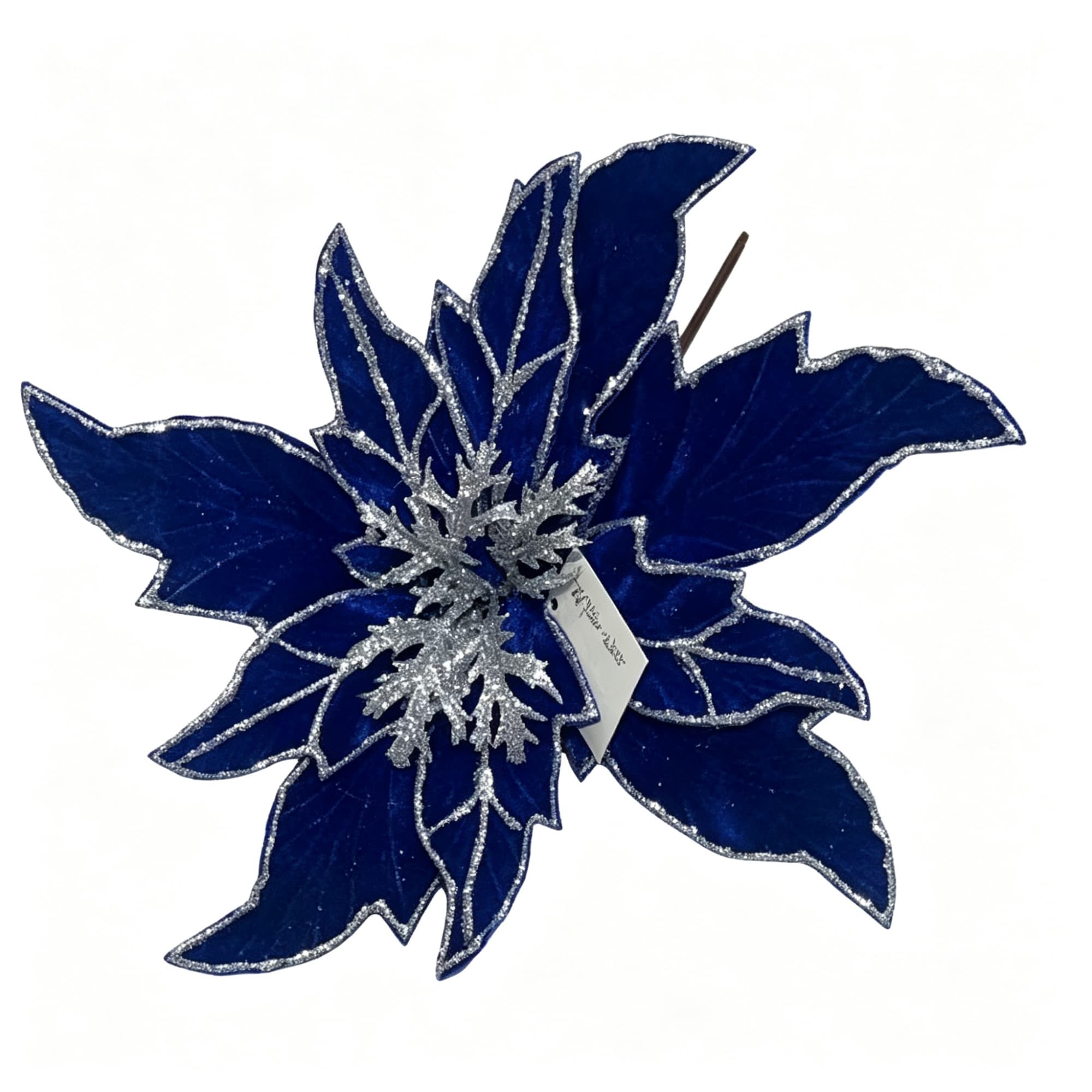 Trim Fabric Poinsettia Flower Pick