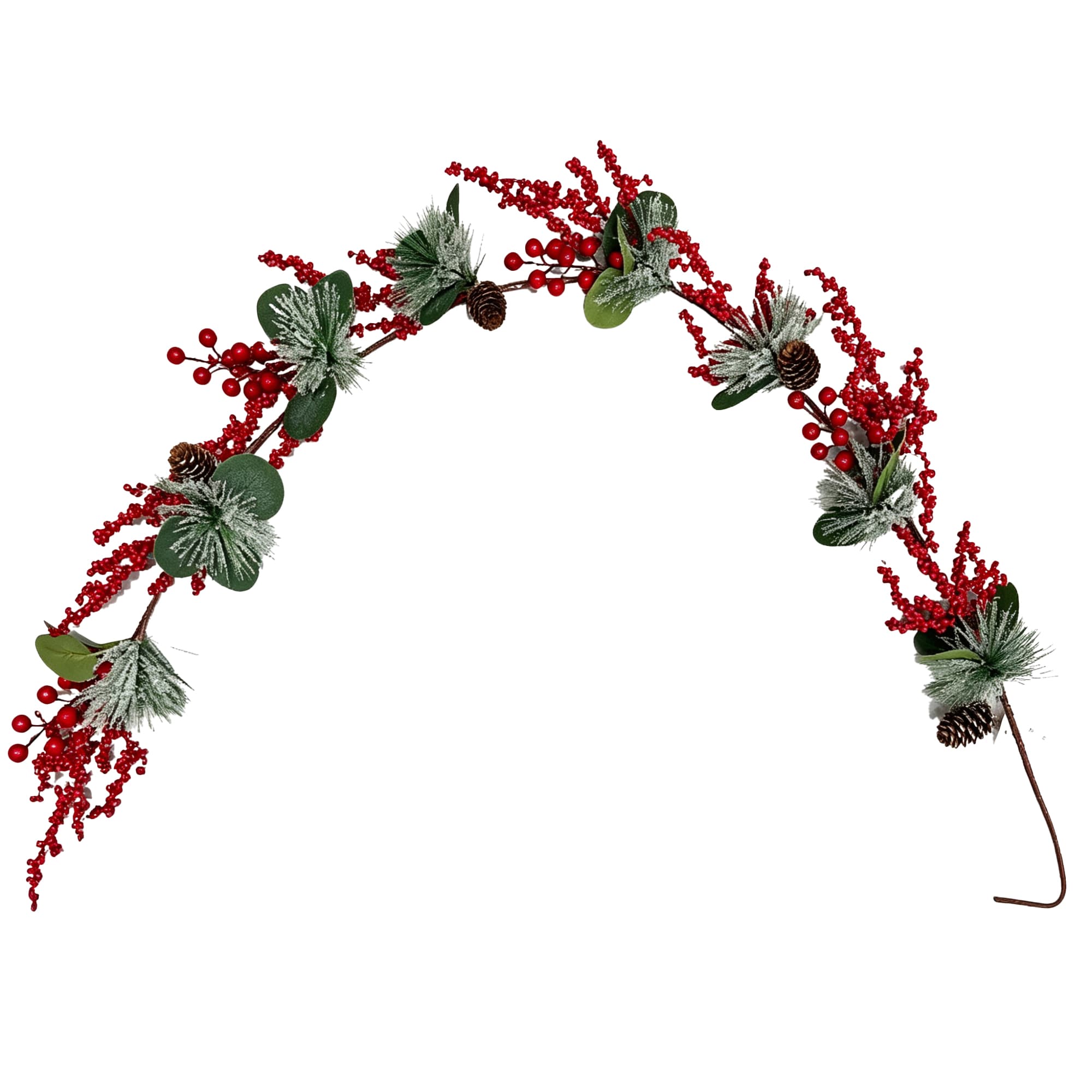 Christmas Berry Pinecone Leaf Long Garland — image 1