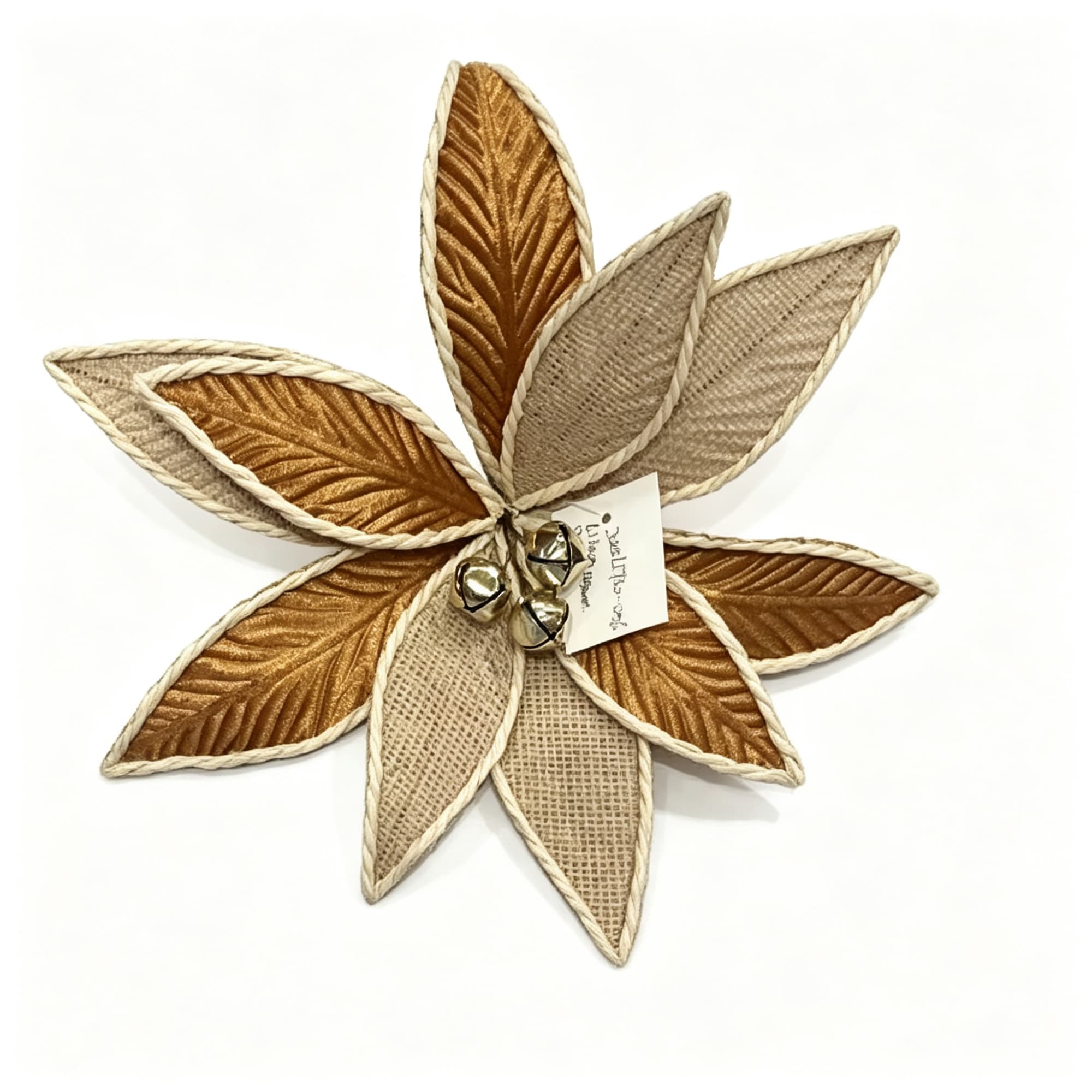 Rough-Cloth Fabric Poinsettia Flower Pick — image 1