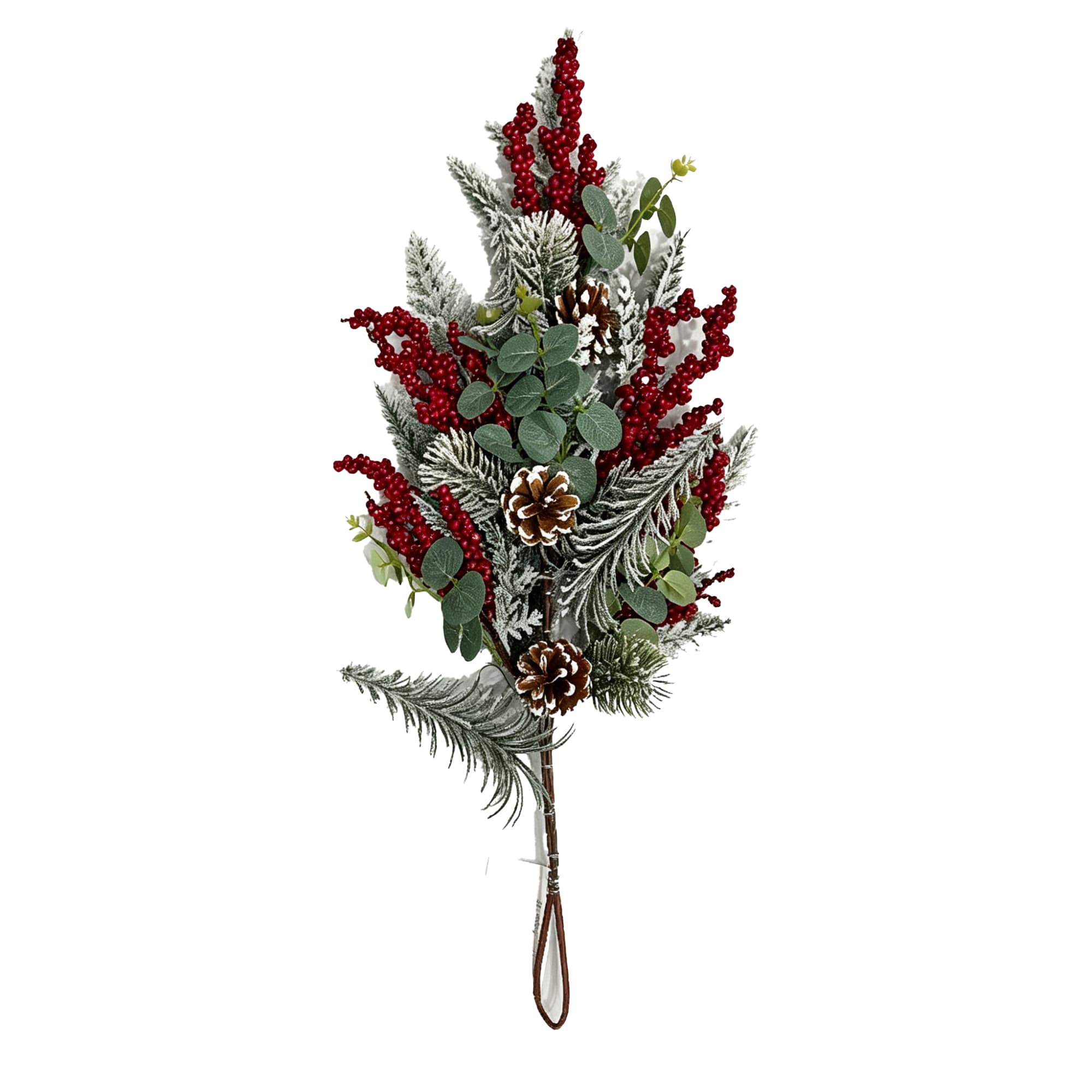 Christmas Berry Cedar Teardrop Ornament — image 1
