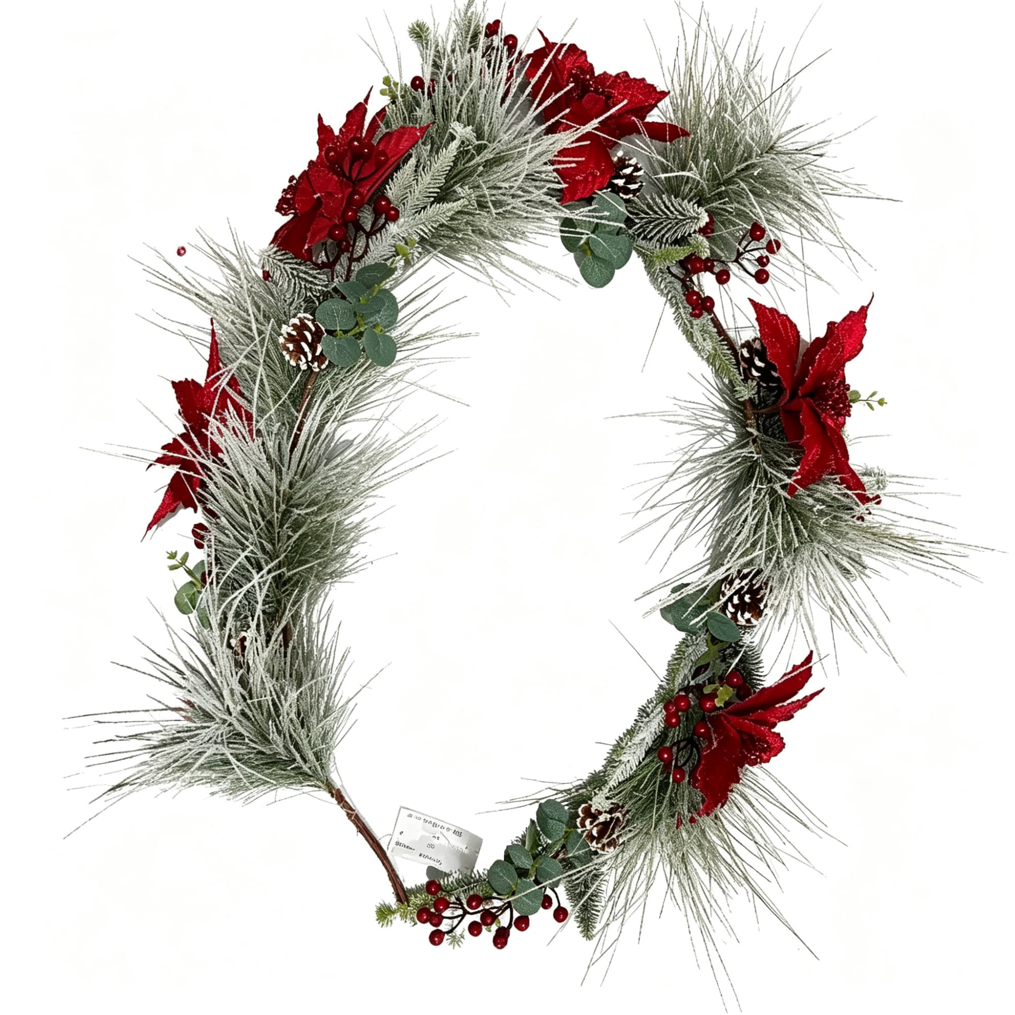 Christmas Frosted Large-Flower Long Garland