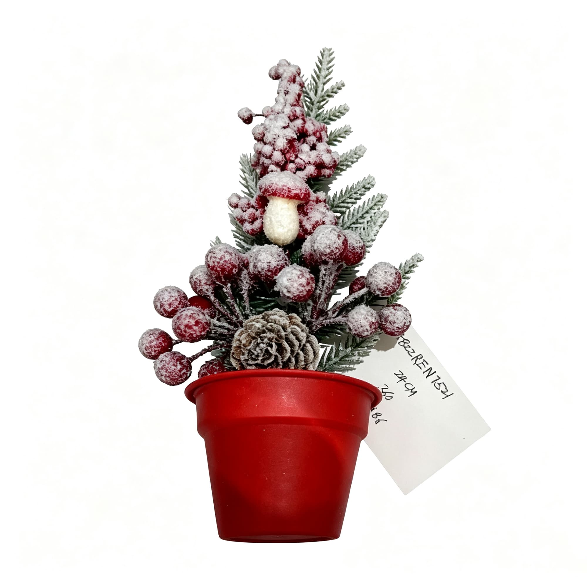 Frosted Pinecone Decor Cluster