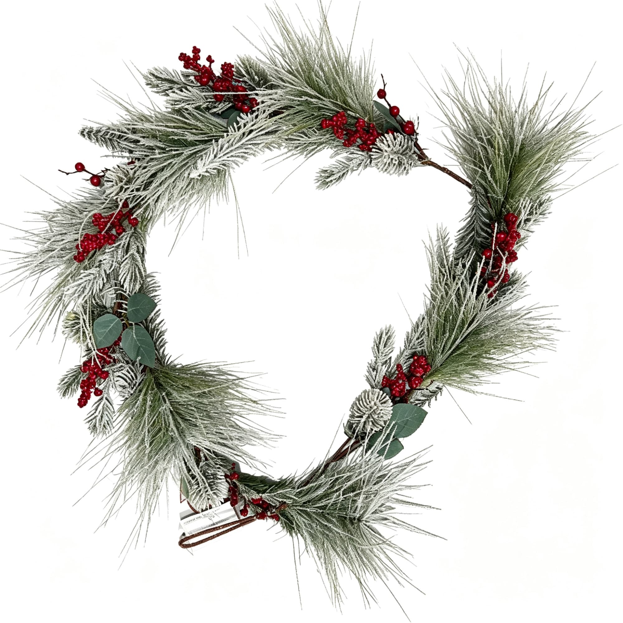 Christmas Frosted Small-Bean Pine Long Garland — image 1