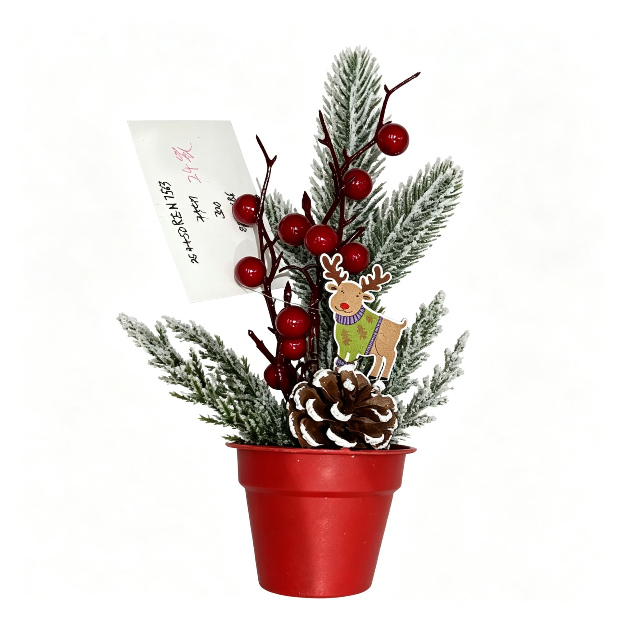 Deer-Pinecone Decor Cluster