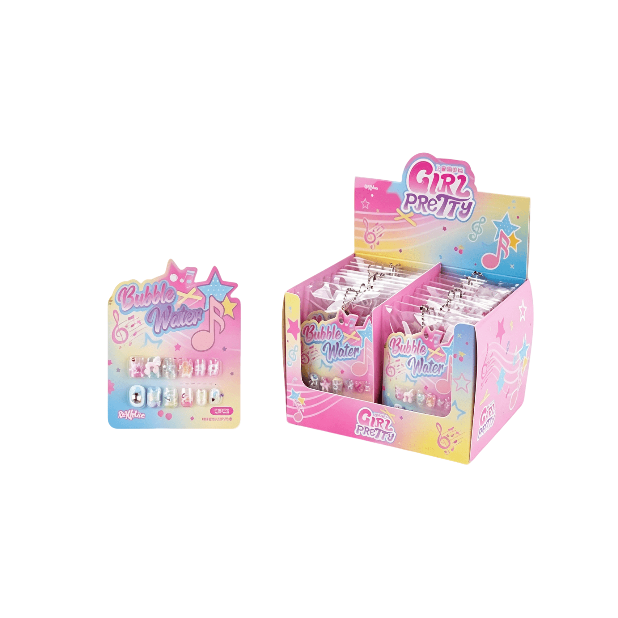 Kids Nail Stickers-Star Soda
