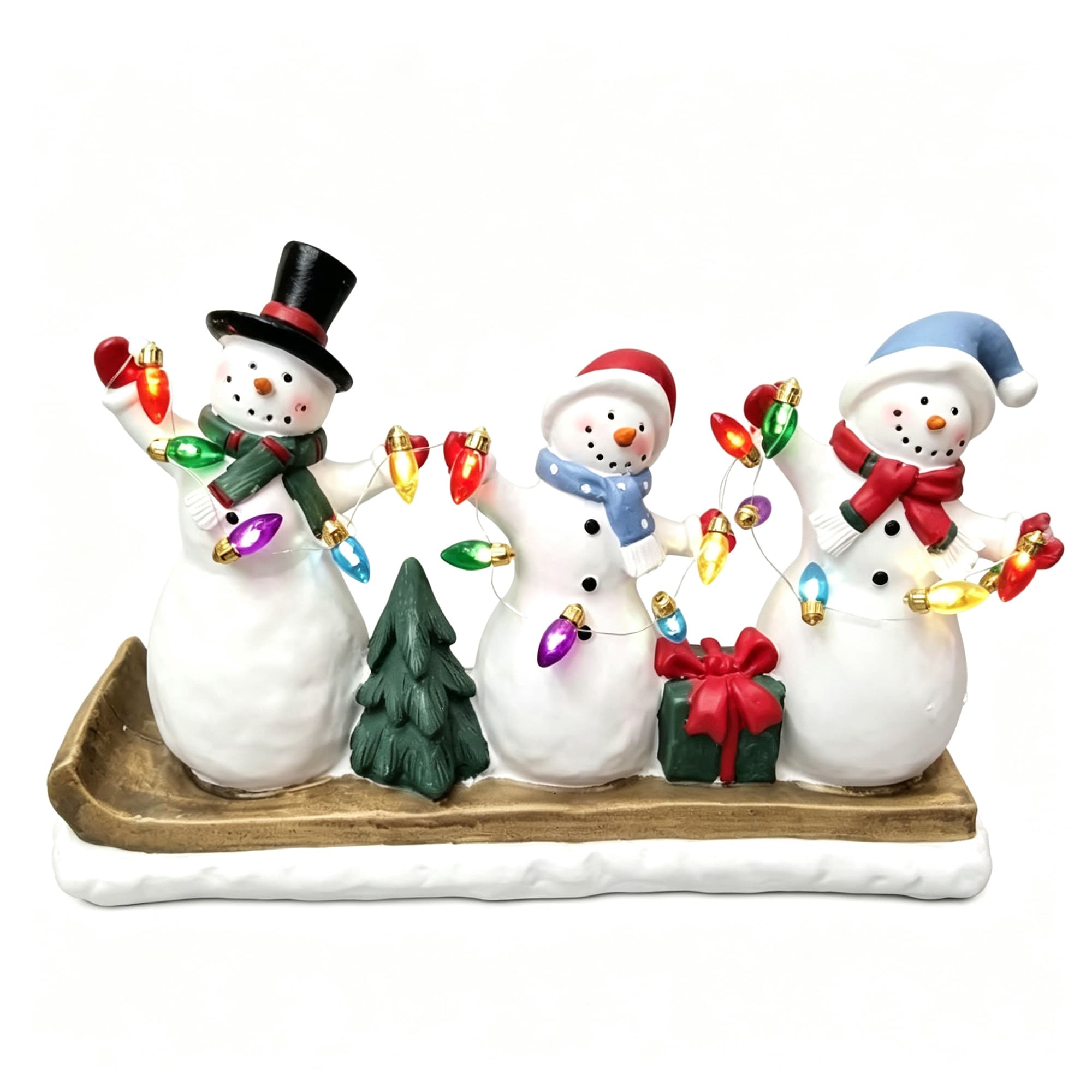 String Light With 3 Snowmen