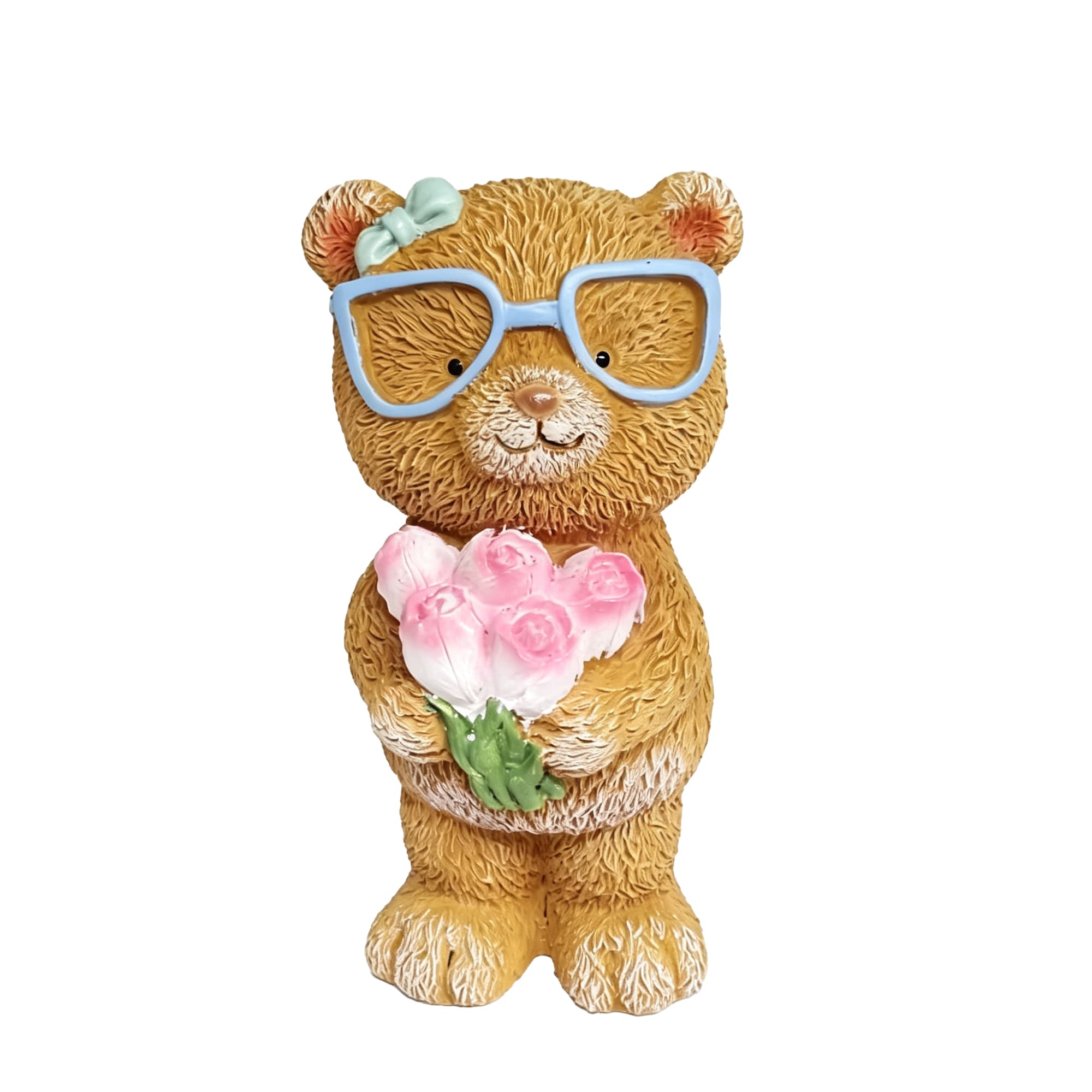 Bear With Glasses & Bouquet