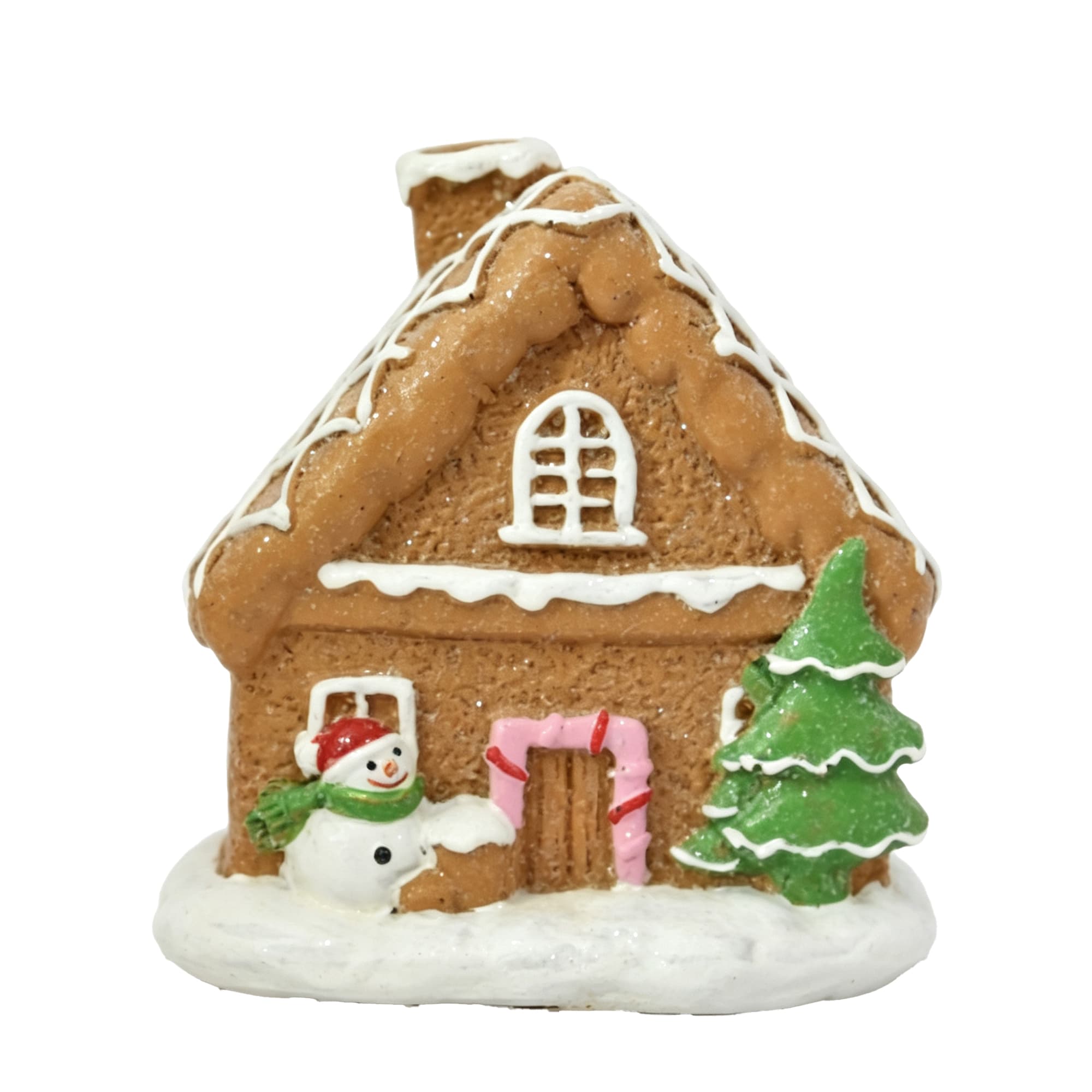 Small Snowman Gingerbread House