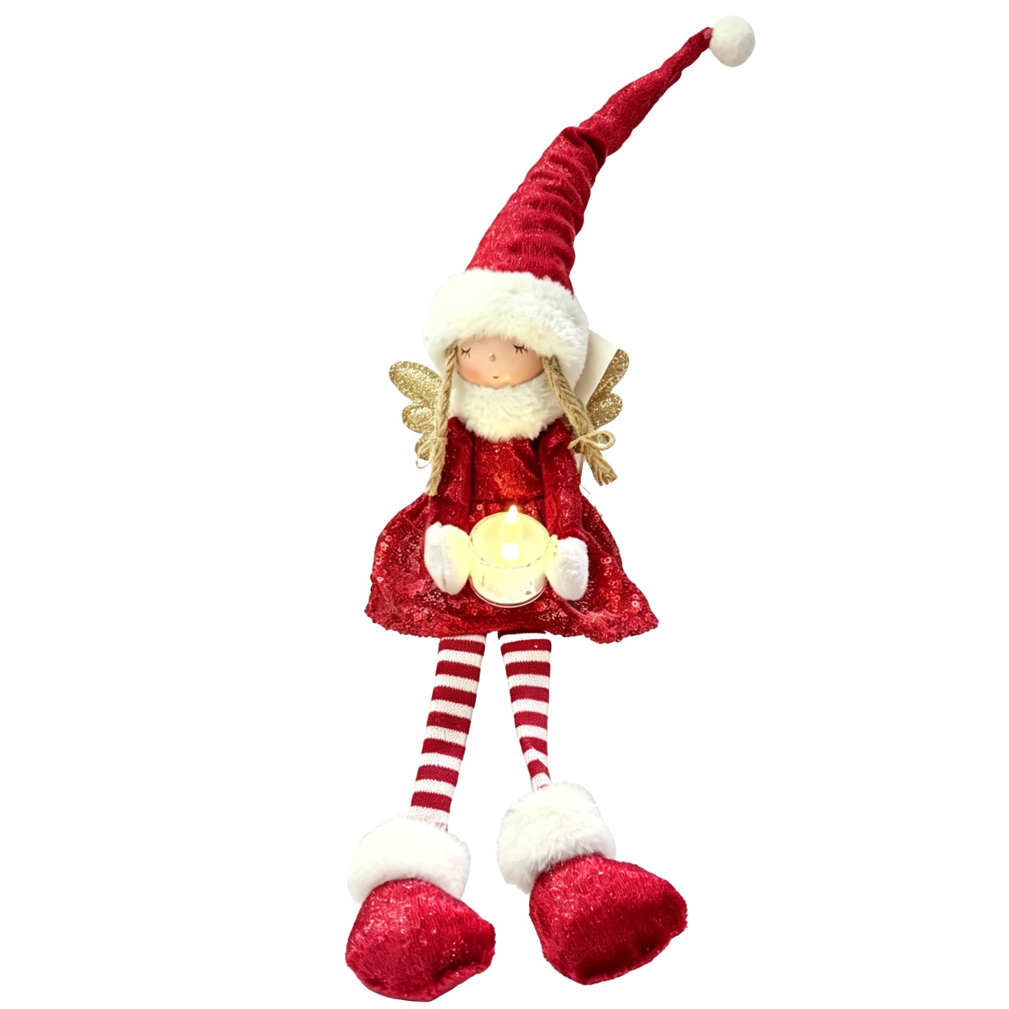 Large Size Red Sitting Girl — image 1