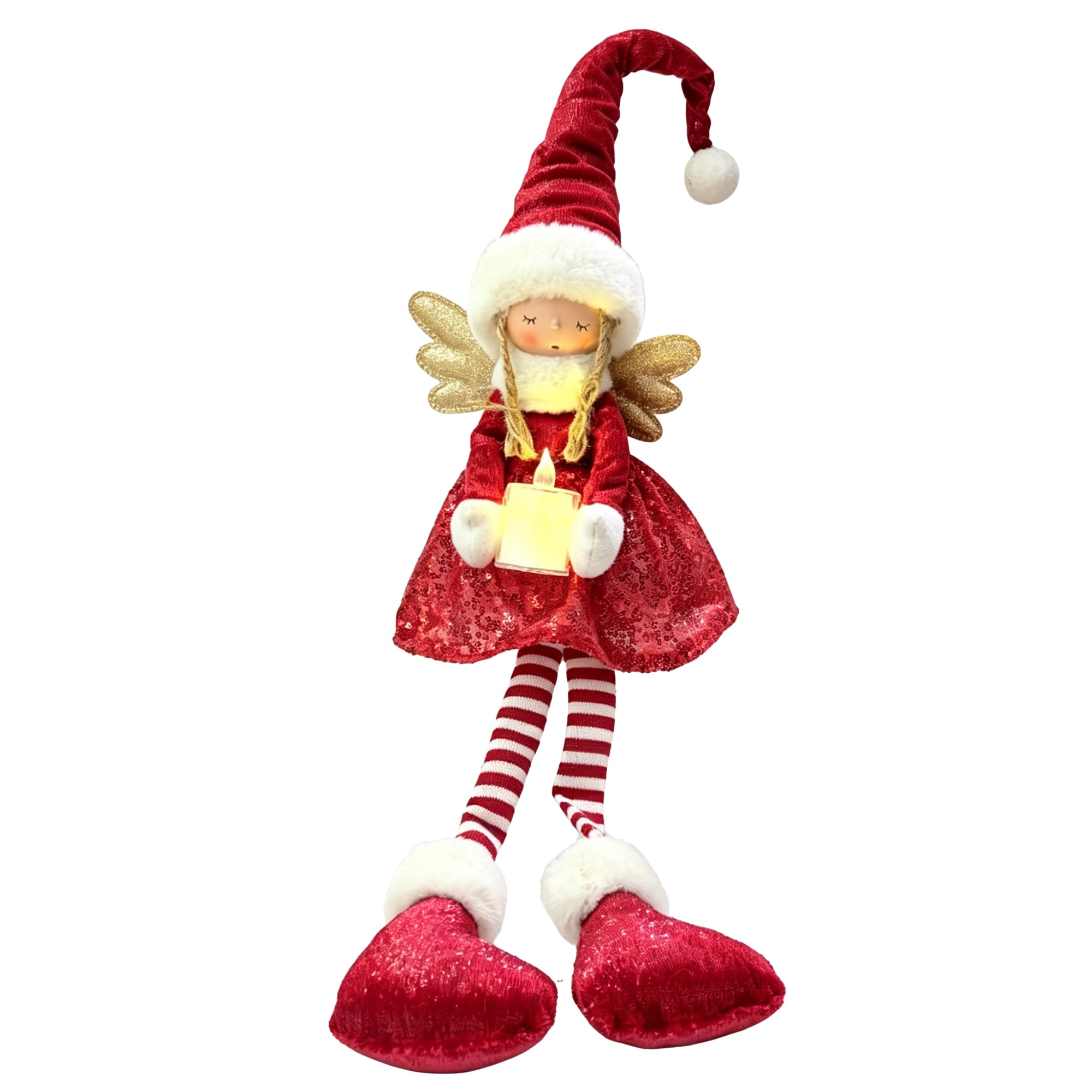 Small Size Red Sitting Girl — image 1