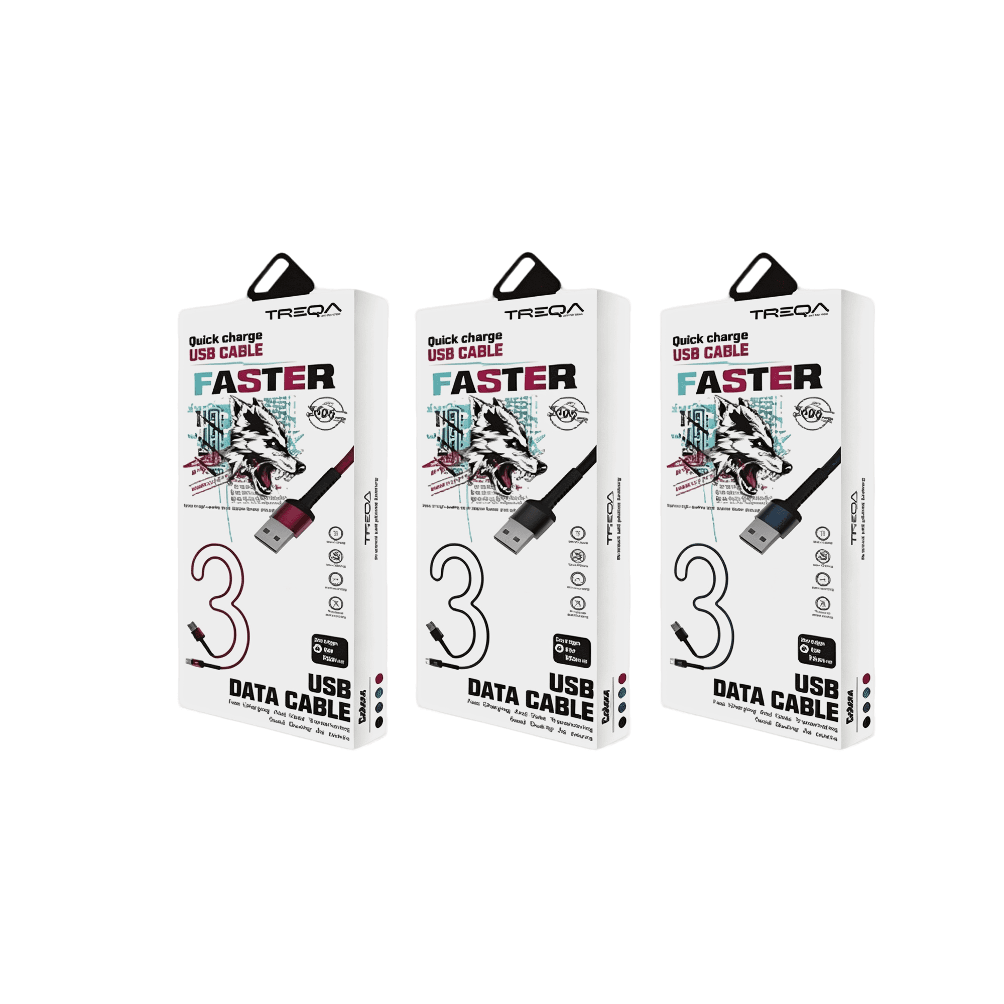 3 Meters USB to V8 Cable CA-8571 — image 1