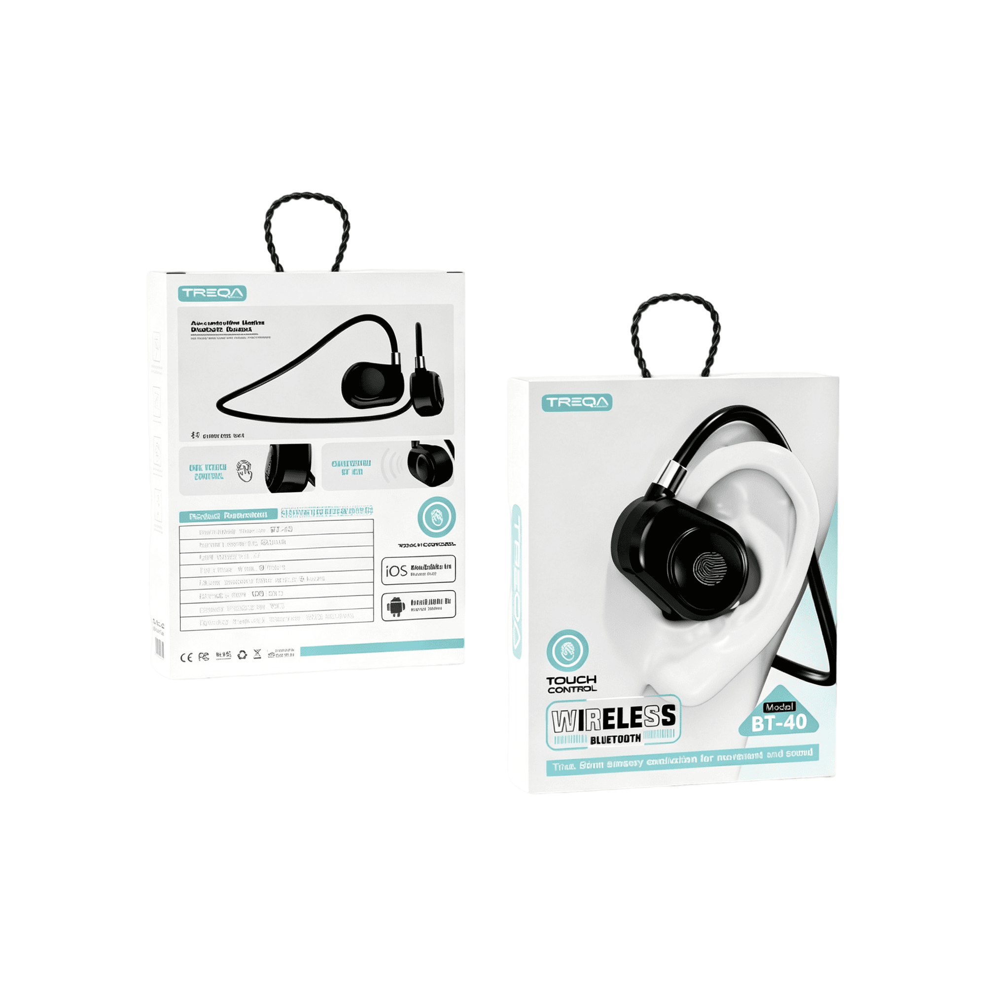 Bone Conduction Sports Bluetooth Headphones 1BT-40