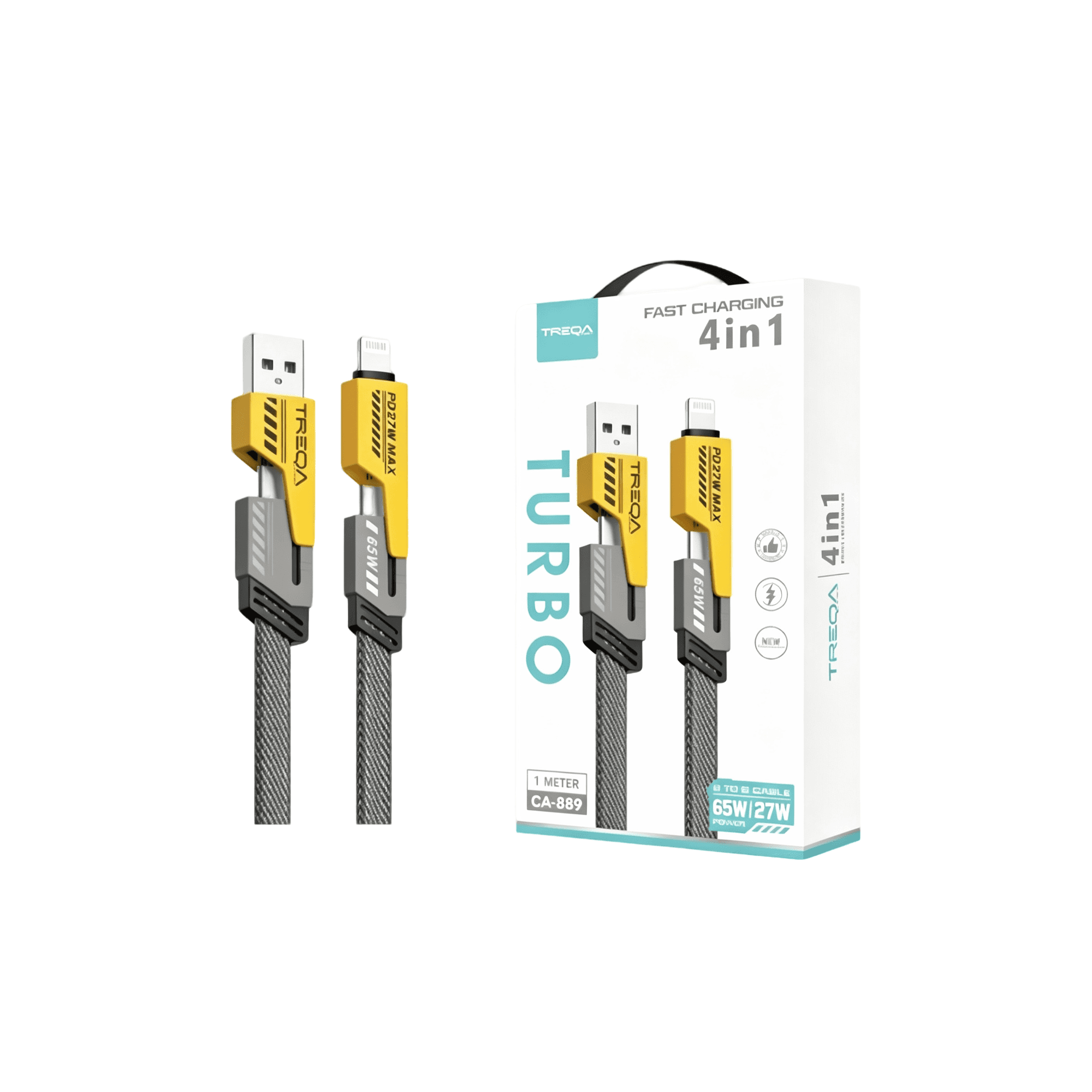 1 Meter 4-in-1 Multi Charging Cable CA-889 — image 1