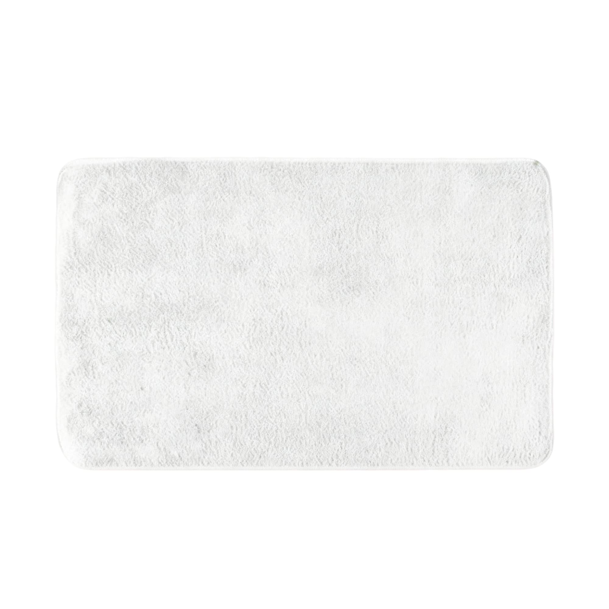 Short-Pile Bath Mat 50x80cm-White, Item No.610219