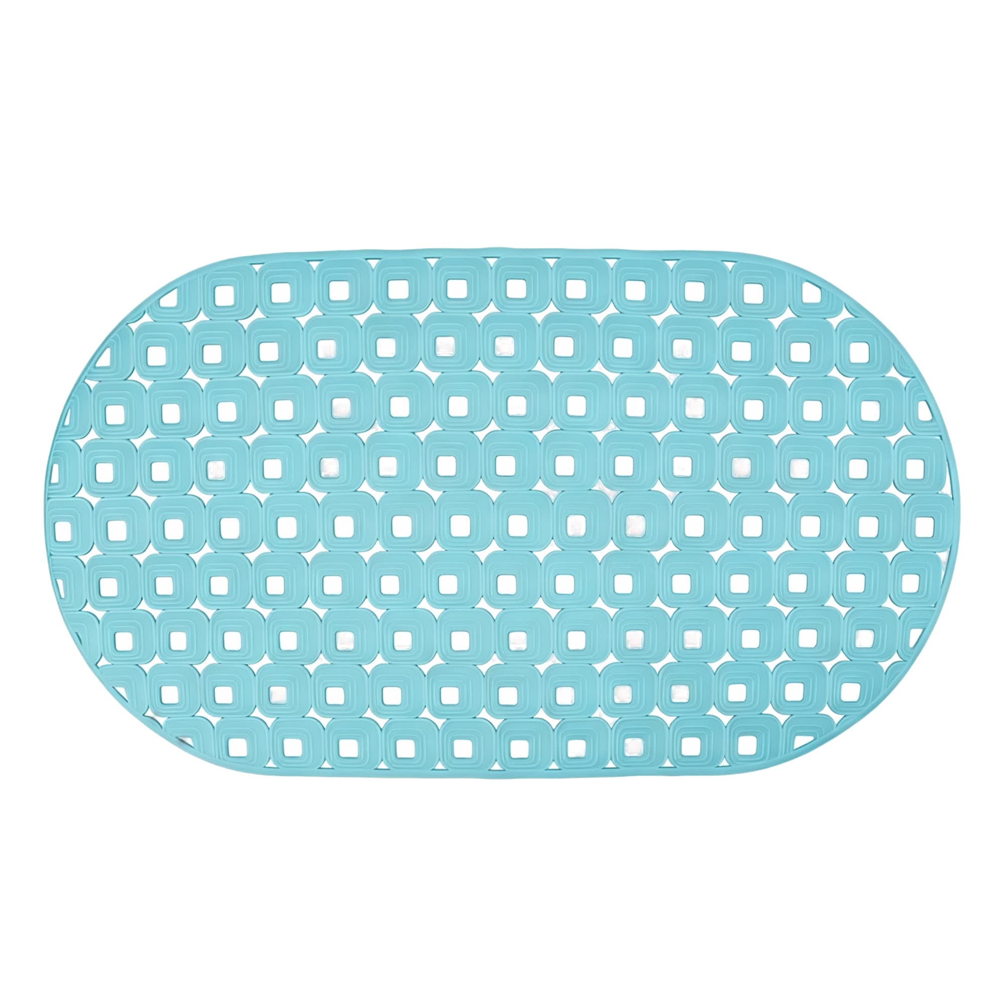 Oval Bath Mat 70x39cm-Morandi-Blue, Item No.610857