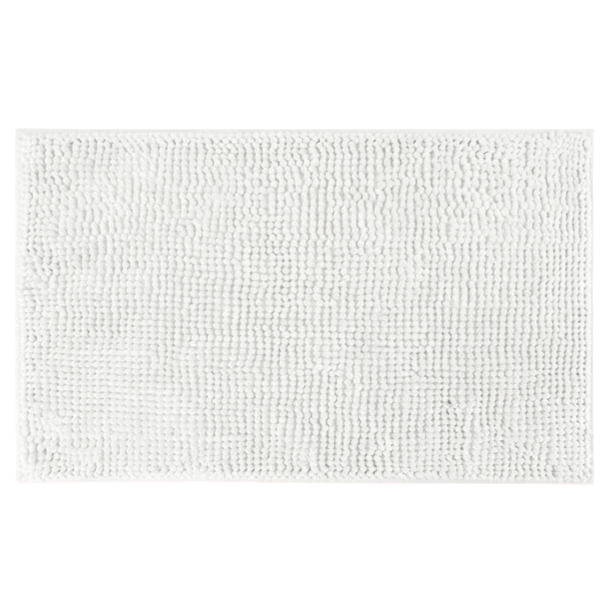 Short-Pile Chenille Bath Mat 45x70cm-White, Item No.610213