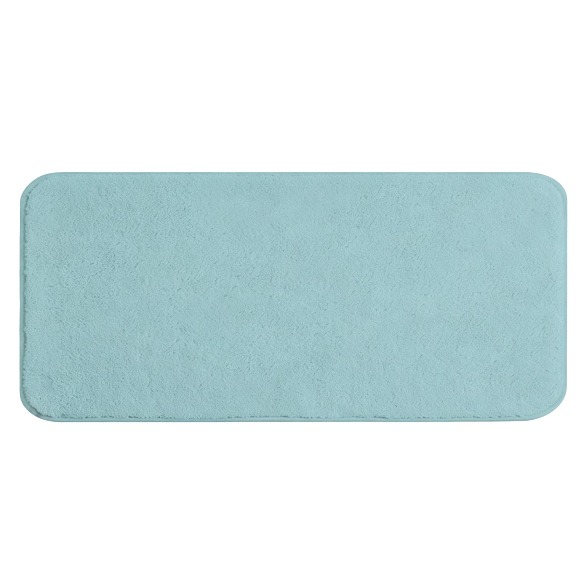 Faux-Cashmere Solid-Color Bath Mat 40x60cm-Morandi-Blue, Item No.610863