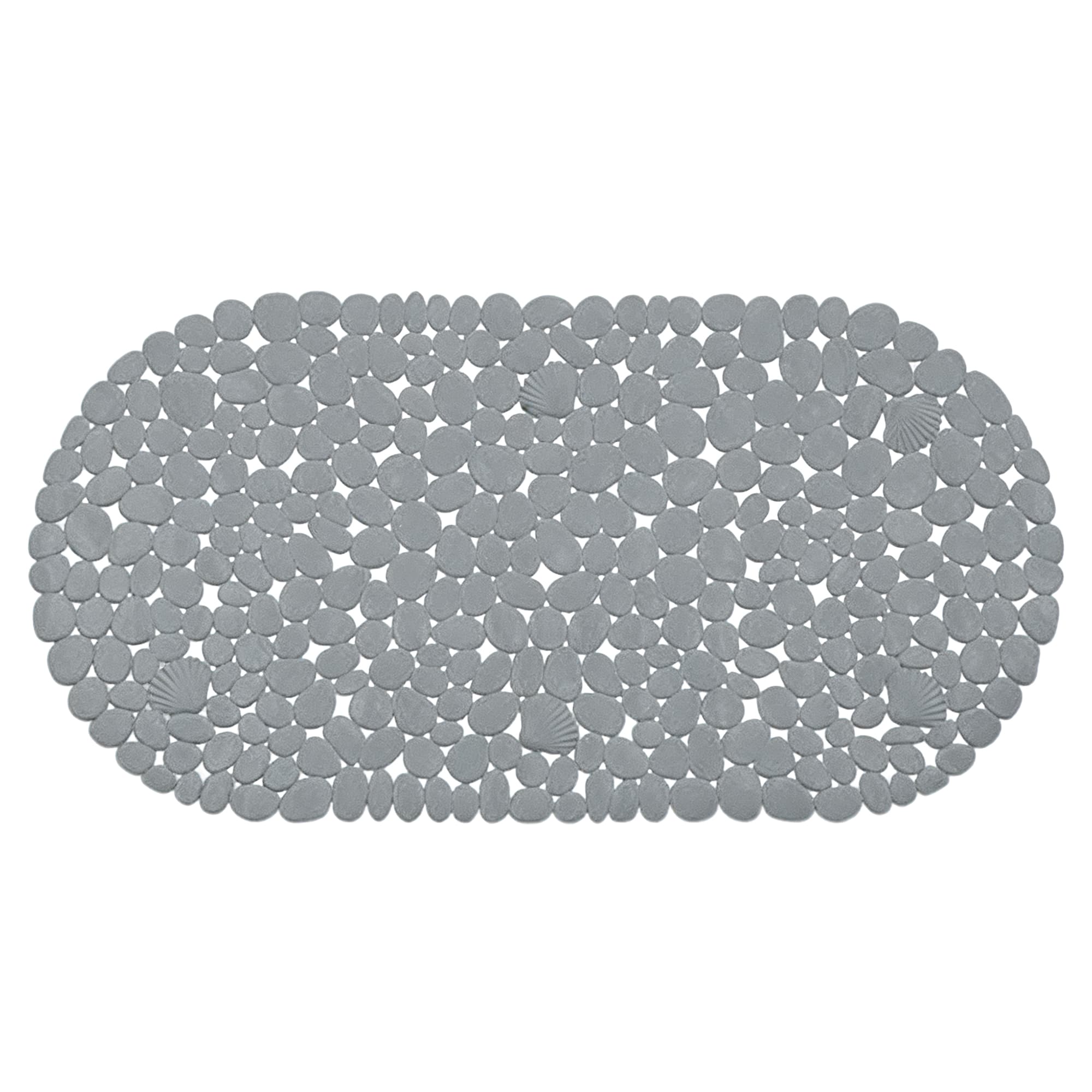 Stone-Textured Bath Mat 69x35cm-Grey, Item No.600860