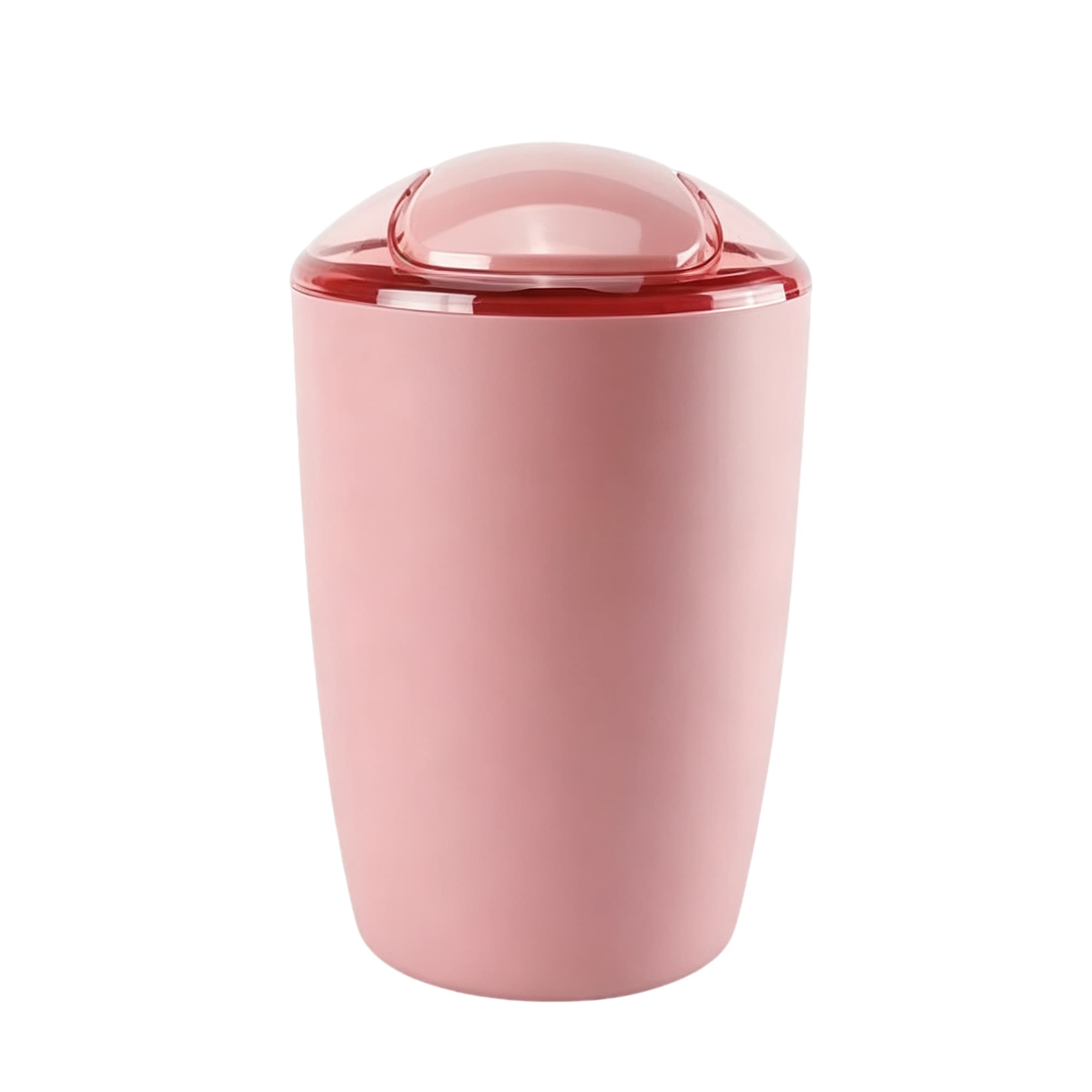 Transparent Trash Can 7006-L-Light Pink, Item No.612448