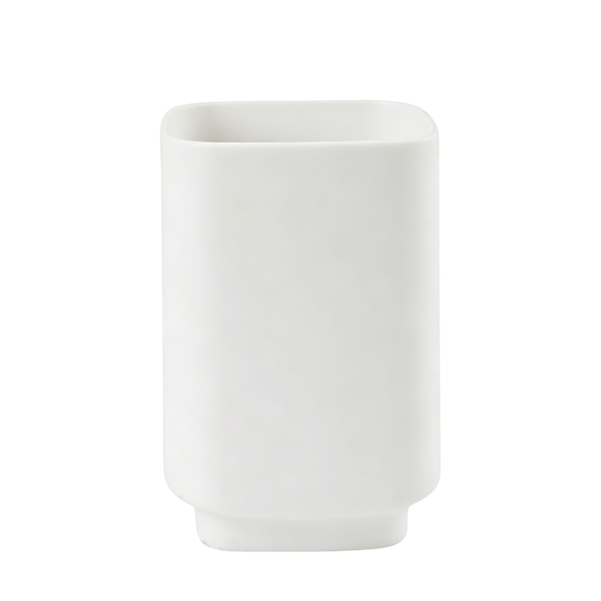 Square Soap Dispenser with Bamboo Lid 7002-White, Item No.610163 — image 1