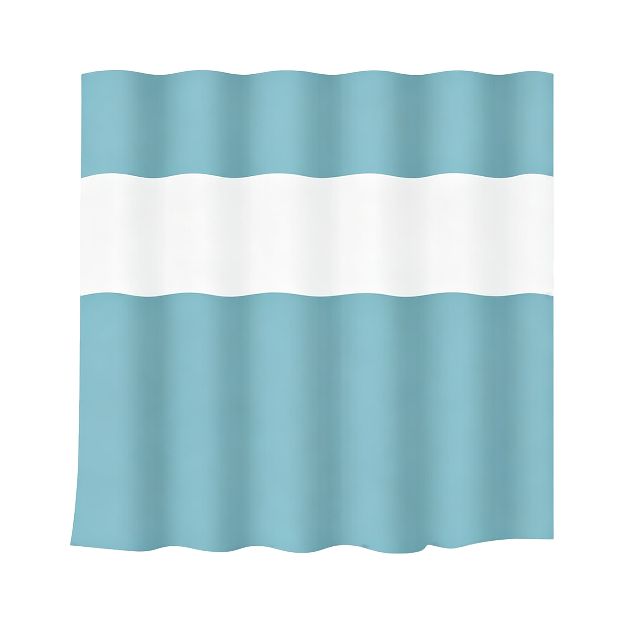 Spliced-Pattern Shower Curtain 180x200cm-Morandi-Blue, Item No.610847