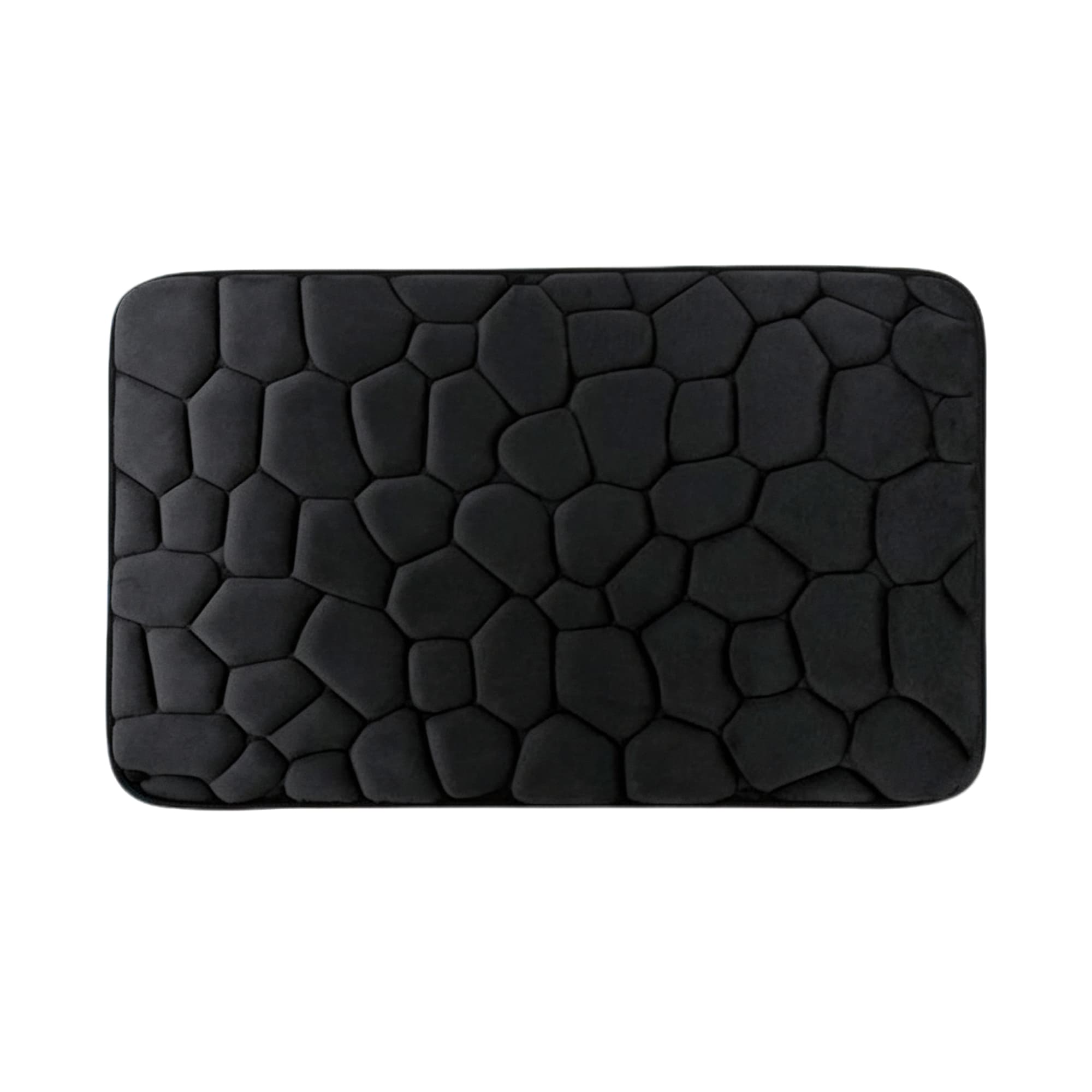 Deep Stone-Textured Bath Mat 45x70cm-Black, Item No.610412
