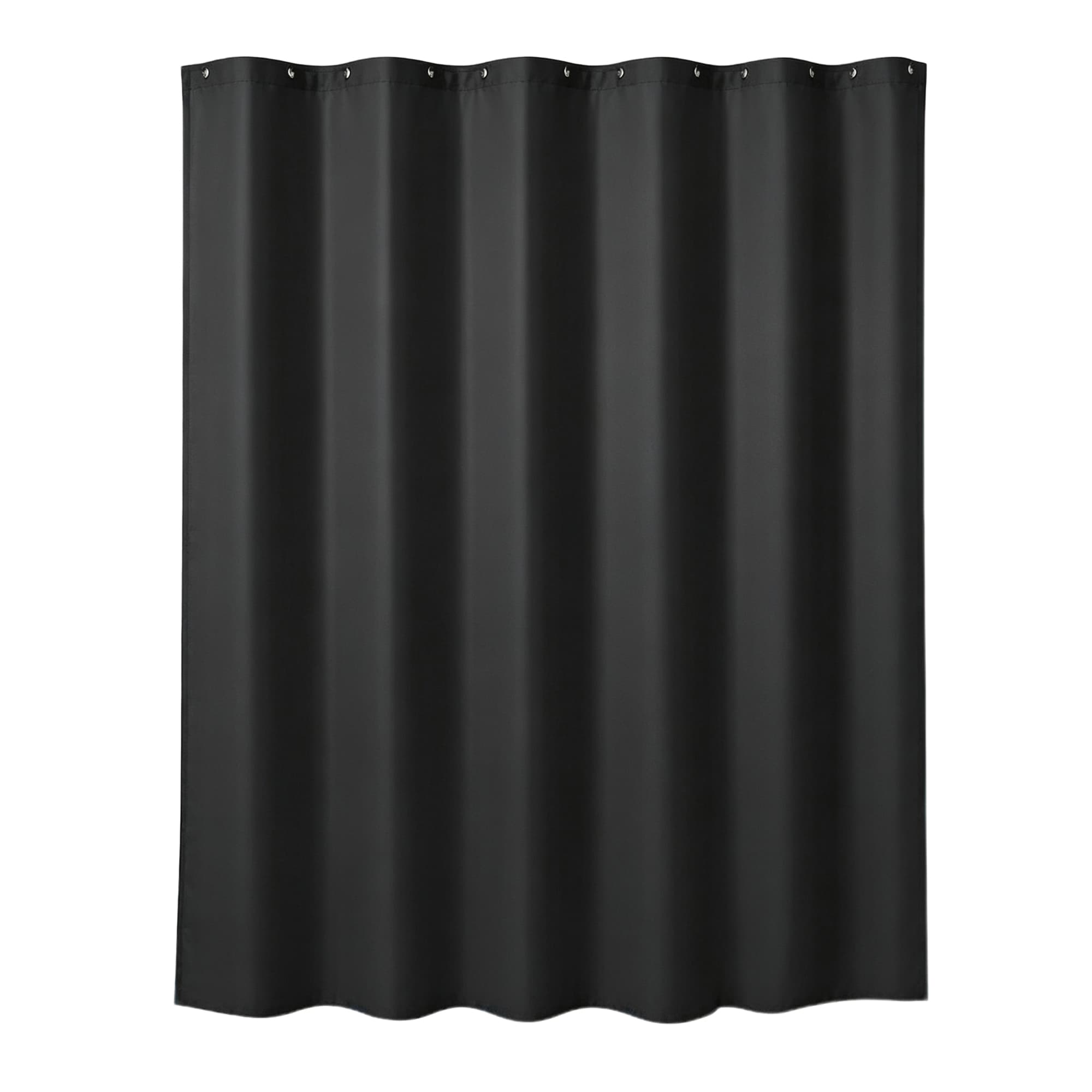Solid-Color Fabric Shower Curtain 180x180cm-Black, Item No.610393