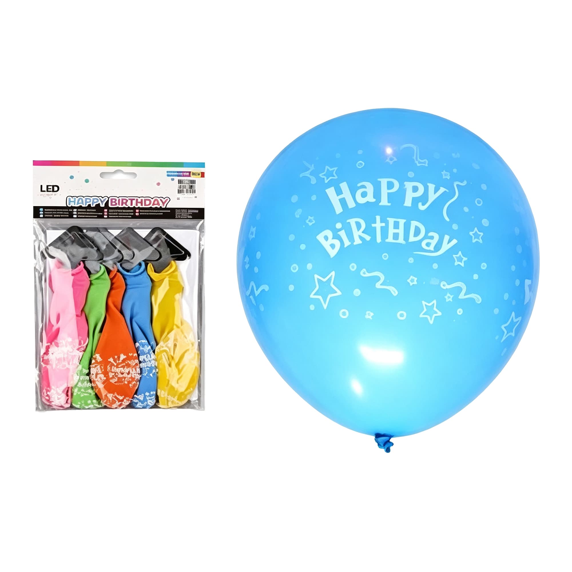 LED Happy Birthday Latex Balloon — image 1