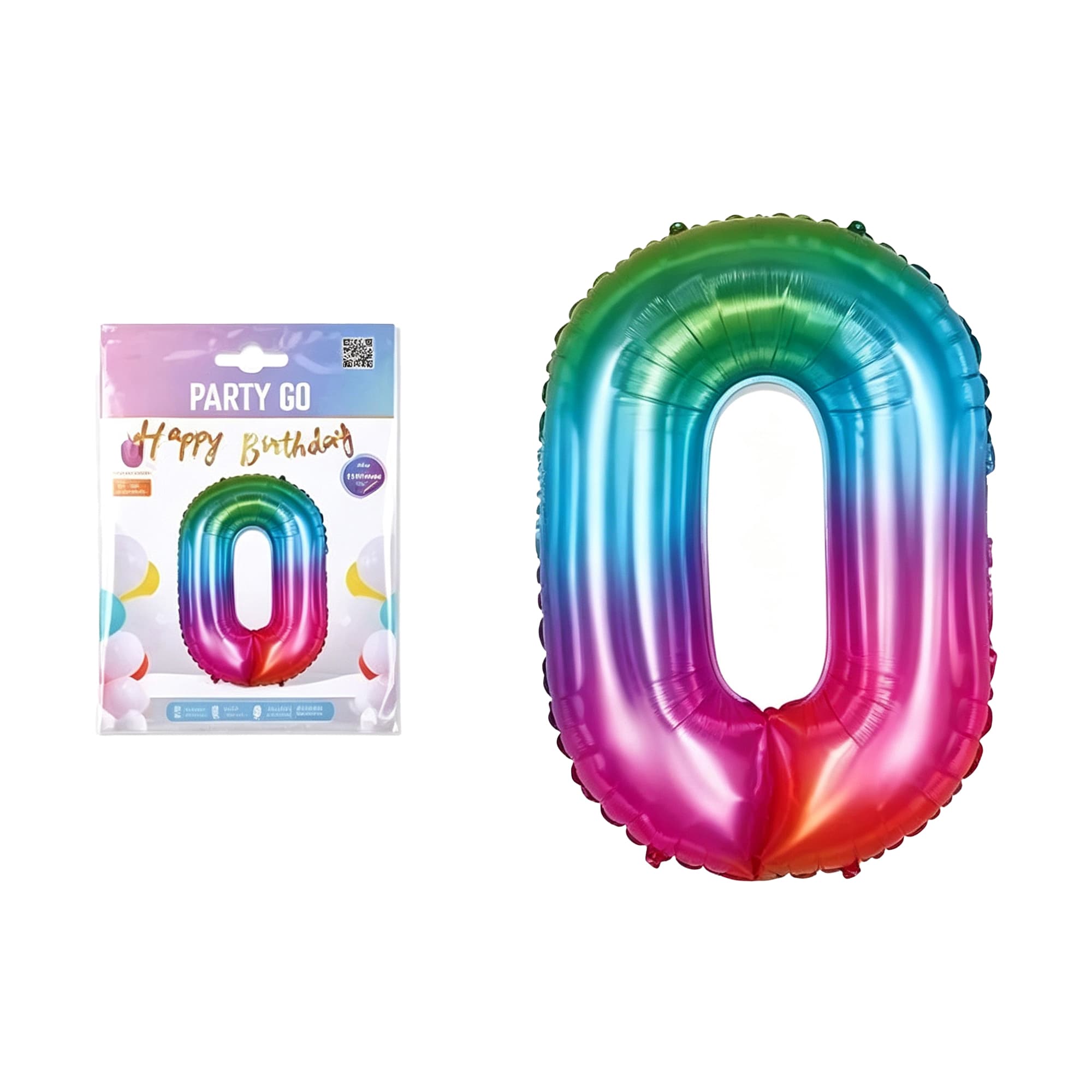 Jelly-Coloured Foil Number Balloon