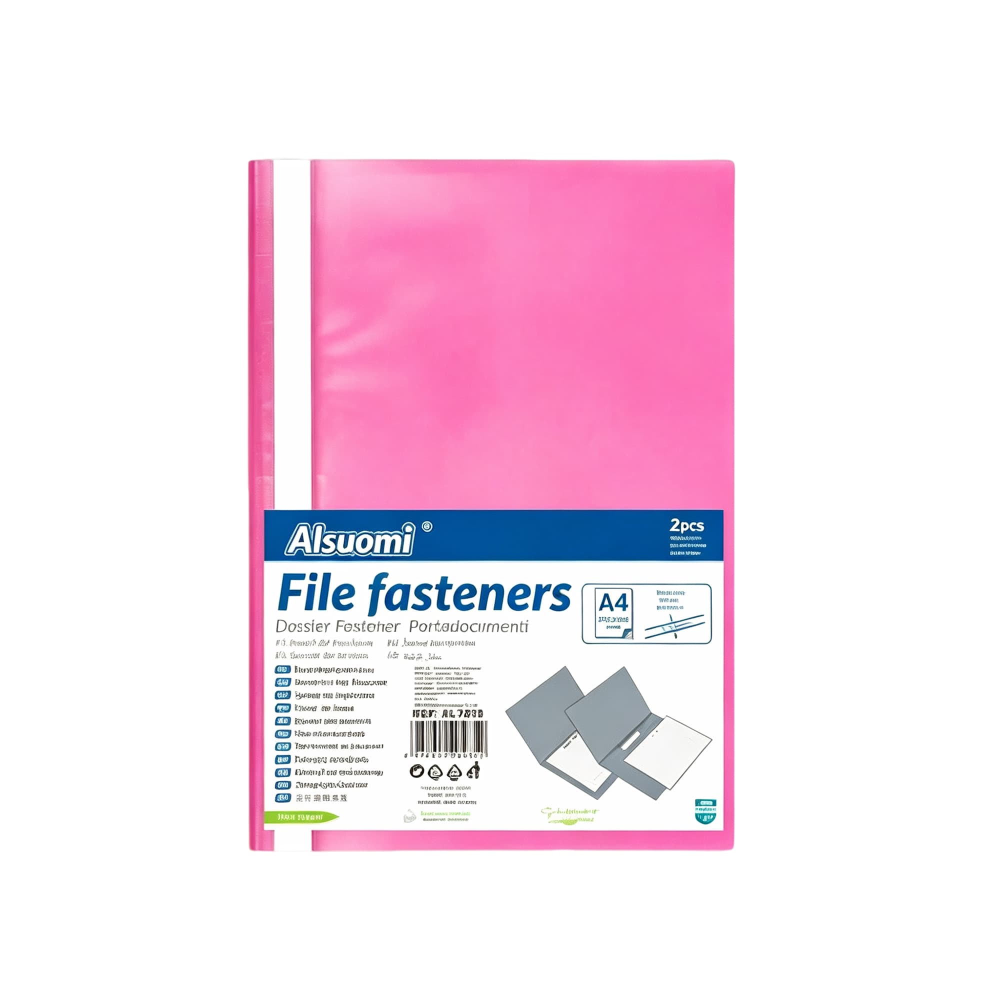 A4 Report Folder with Fastener, 2pcs