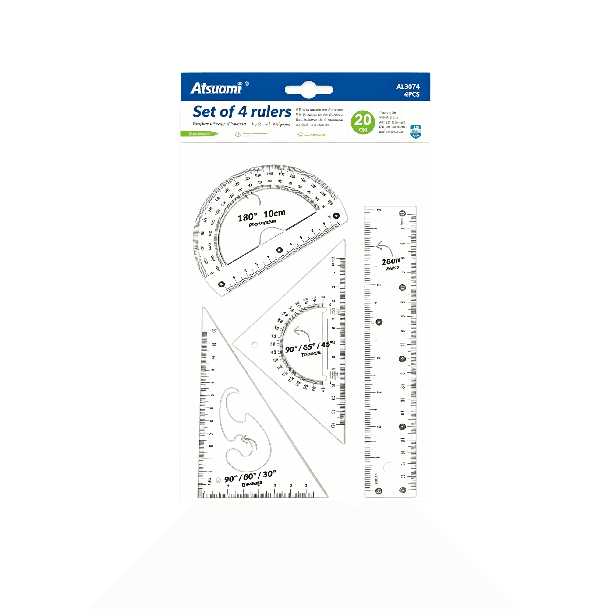 Geometry Set, 4 Pieces