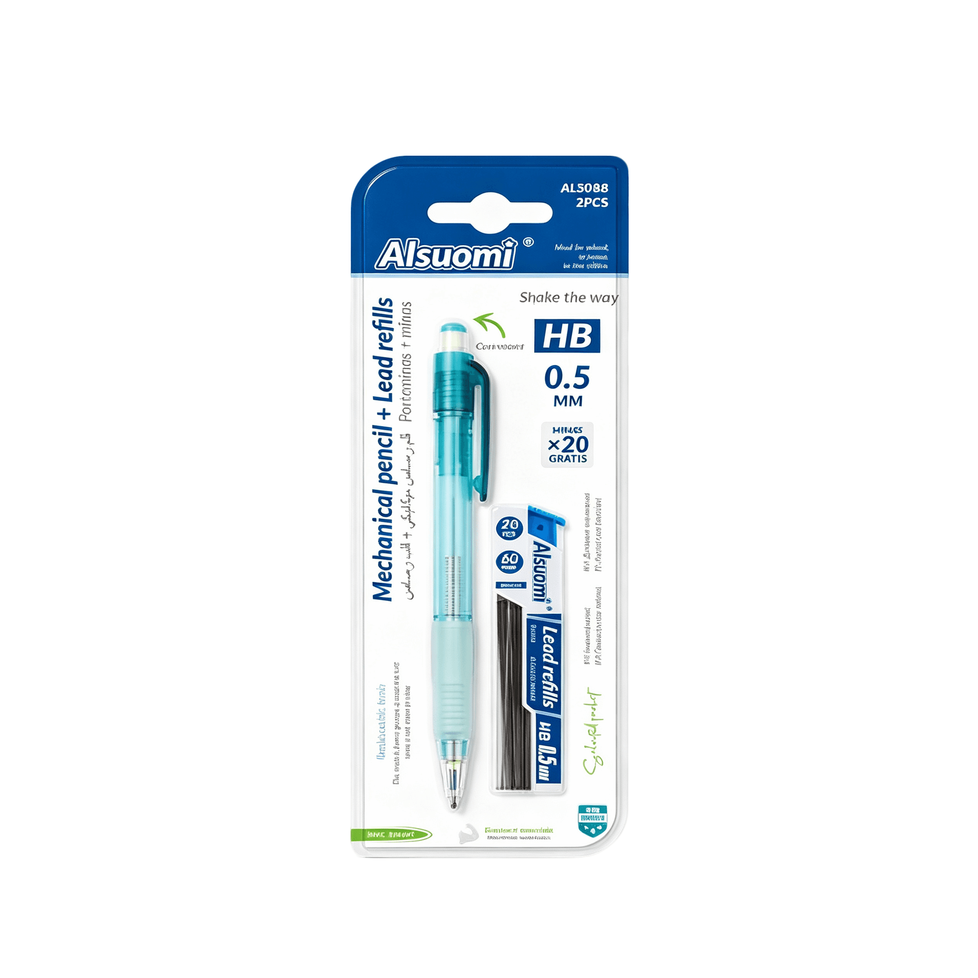 Mechanical Pencil with HB Leads, 0.5mm