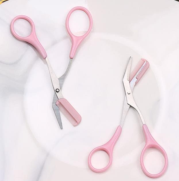 Safety Eyebrow Razor with Comb, Scissors and Stencil