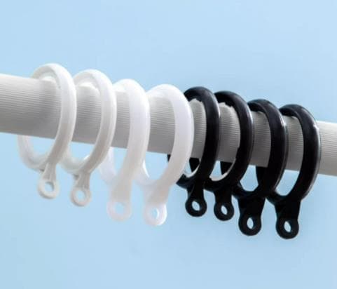 Curtain Hook Rings - Roman Rod Round Rings, Shower Curtain Hooks, Silent Hanging Rings, Complete Range of Curtain Accessories