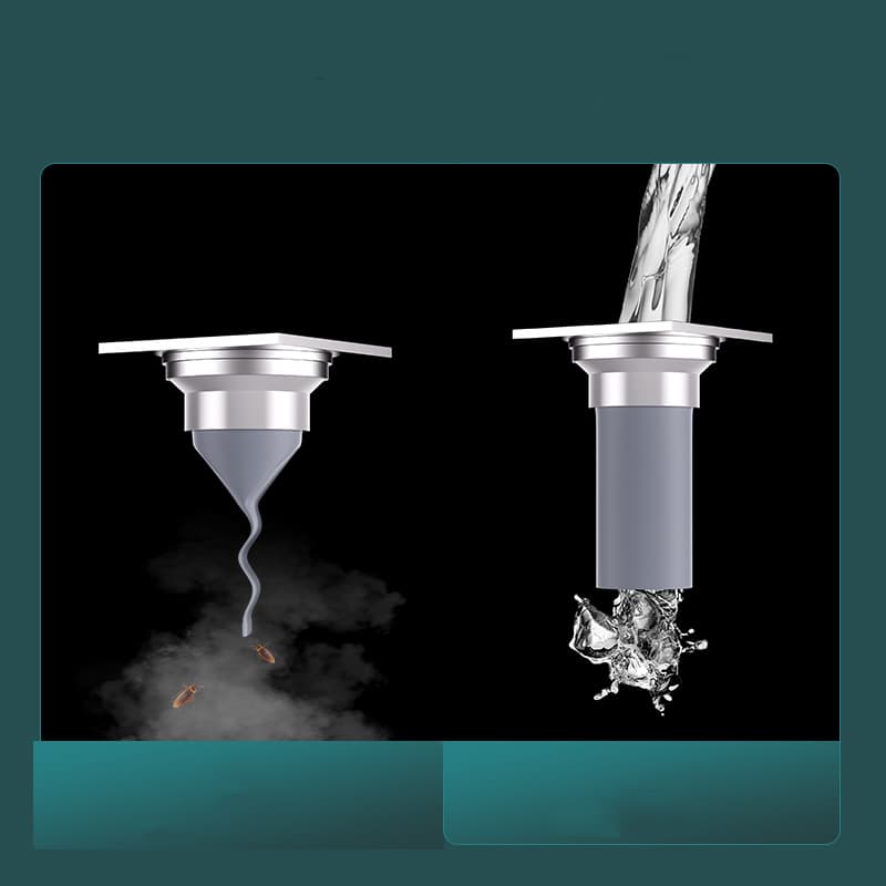 Bathroom drain deodoriser insert with silicone core, anti-insect, anti-odour