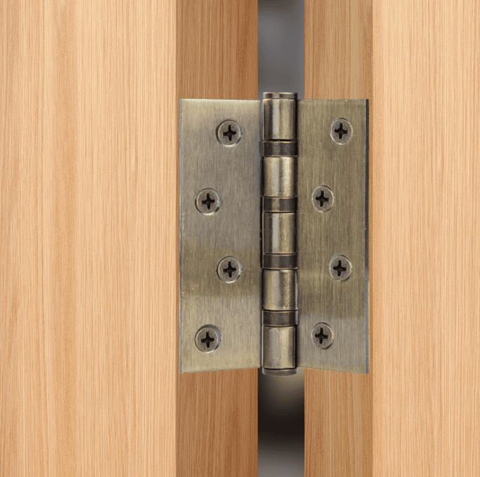 Stainless steel double-action hinge for wooden doors, 4.5 inch heavy duty folding hardware