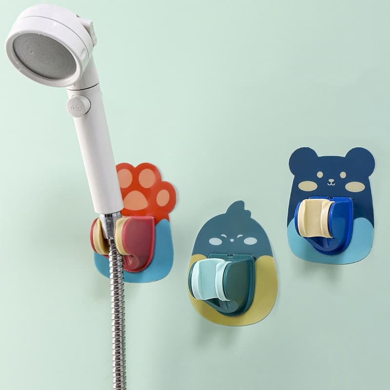 Cartoon Creative Shower Head Holder, No-Drill, Universal Adjustable, Bathroom Sprayer Set