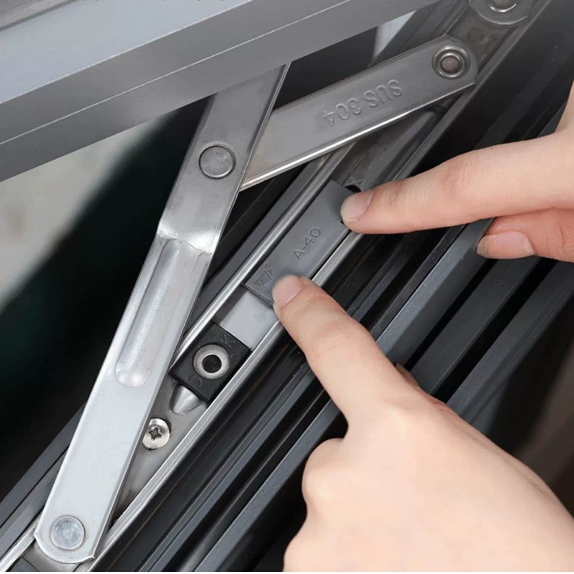 Casement Window Friction Stay Limit Lock, Aluminium Alloy Window Lock