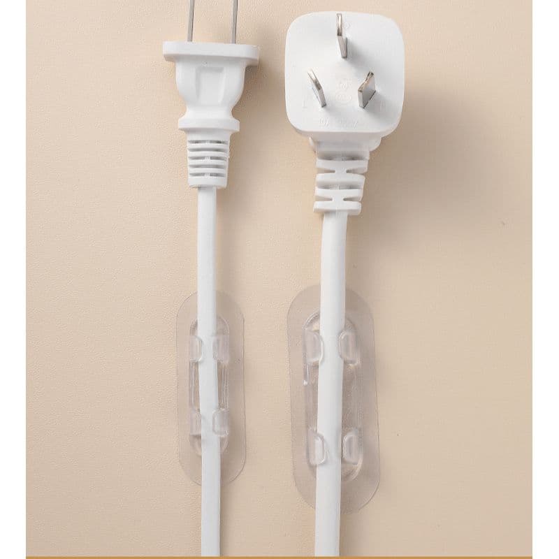 Wire Fixing Clips, Self-Adhesive Cable Clips, No-Trace Cord Organiser Clips