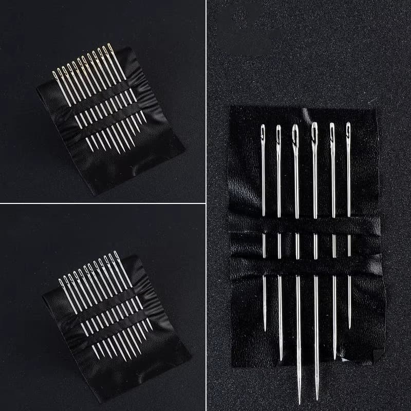 Threading Needle, No-Thread Sewing Needle for Elderly, Hand Sewing Needle with Threader
