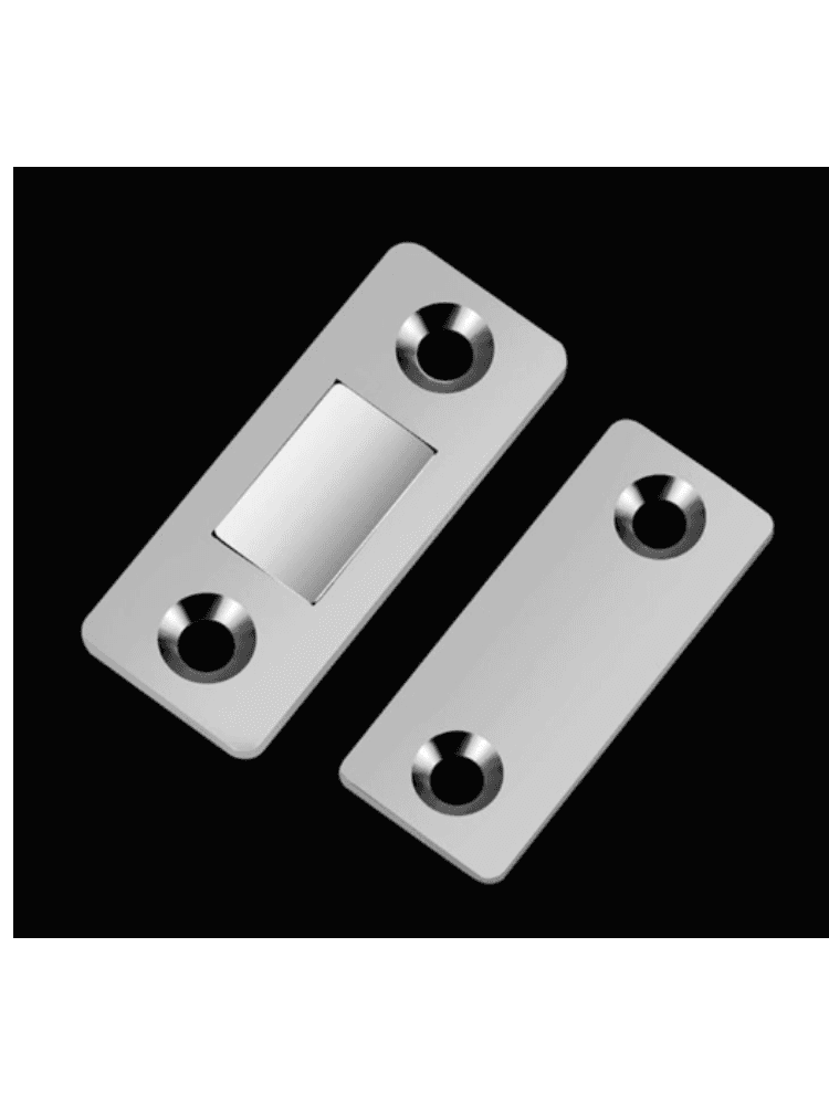 Stainless Steel Cabinet Door Invisible Magnetic Catch, No-Drill Push-Pull Door Strong Magnet Cabinet Catch, No-Drill Touch Latch