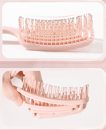 Women's Volumising High-Crown Air-Cushion Ribbed Comb for Long Hair Styling and Meridian Massage