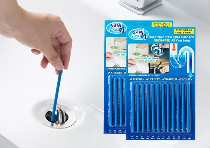 Drain Cleaning Stick – Dissolves Odours, Cleans Kitchen Sinks
