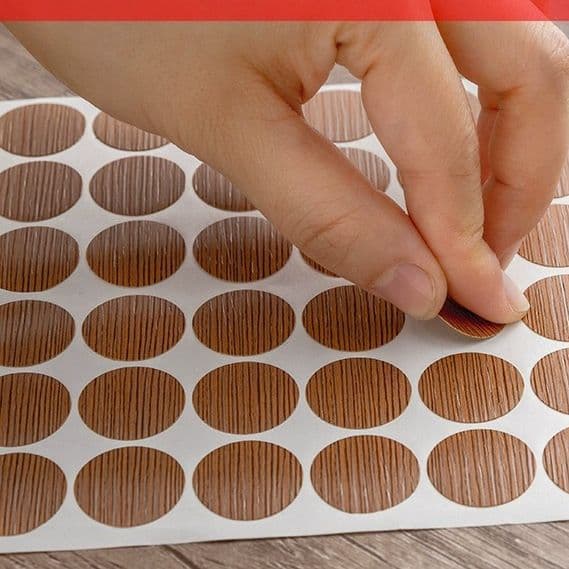 Self-Adhesive Furniture Repair Patches for Screw Holes and Cabinet Surfaces