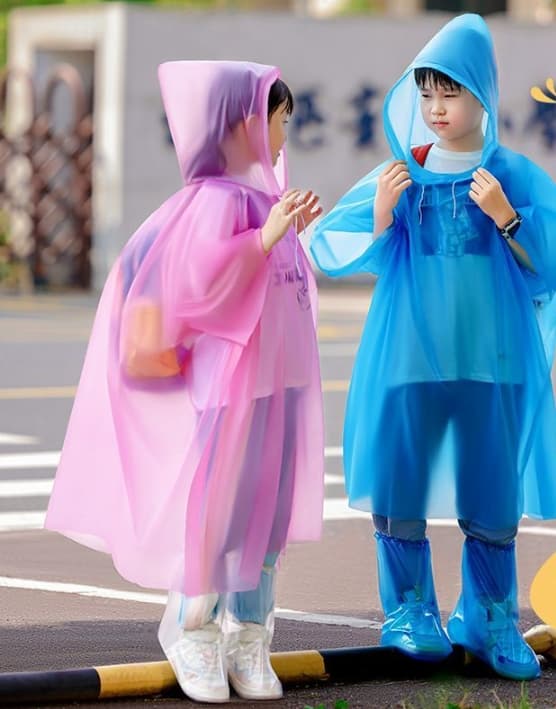 Disposable Compressed Raincoat for Children and Adults, Mini Portable Outdoor Transparent Poncho, Pocket Raincoat for Primary School Students